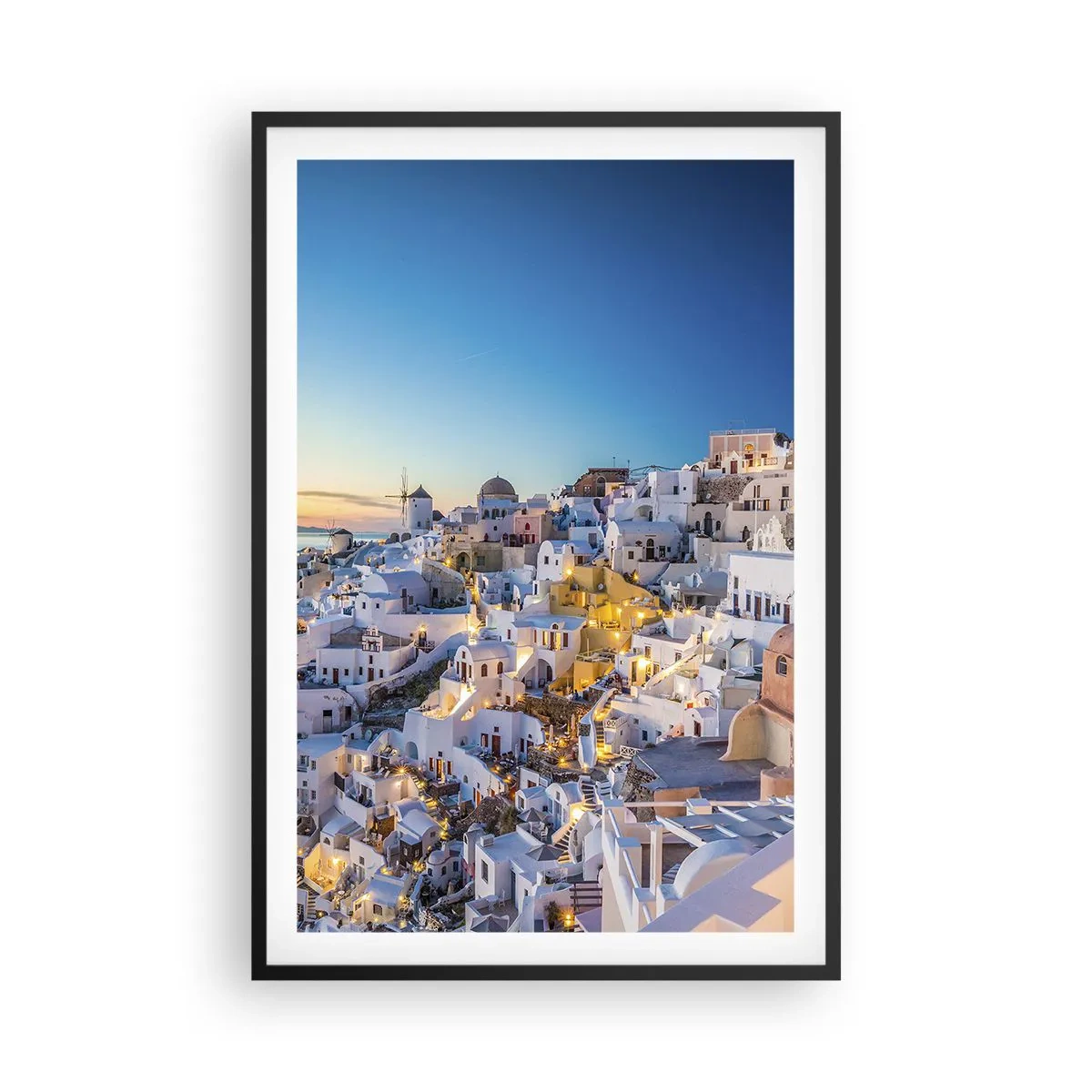 Poster in cornice nera - Essenza della grecità - 61x91 cm