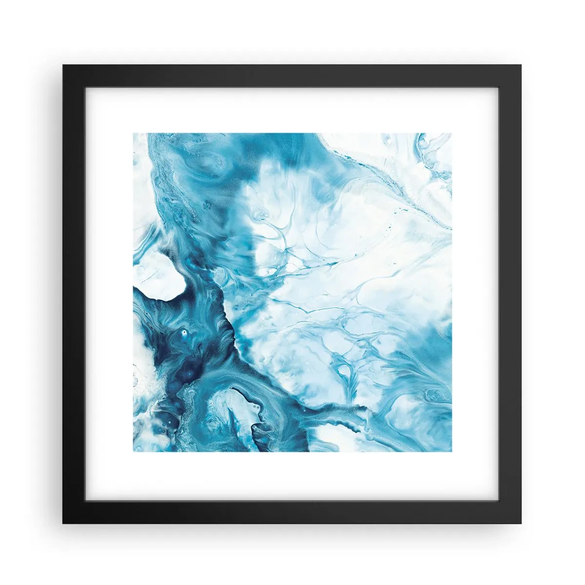 Poster in cornice nera - Concerto di blu - 30x30 cm