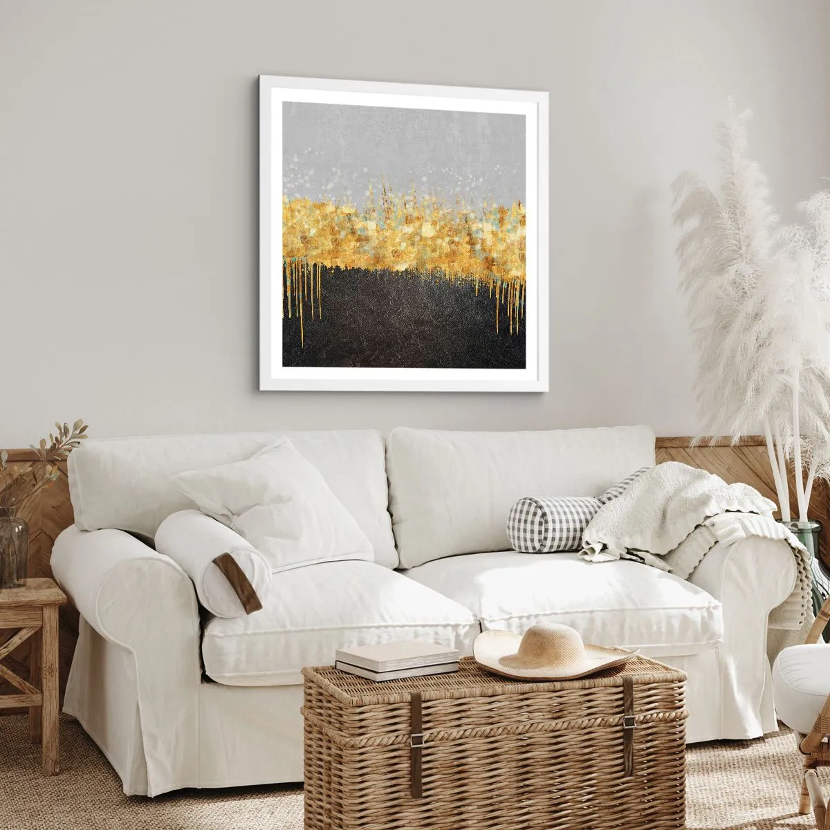 Poster in cornice bianca - Nel profondo e verso l'alto - 60x60 cm