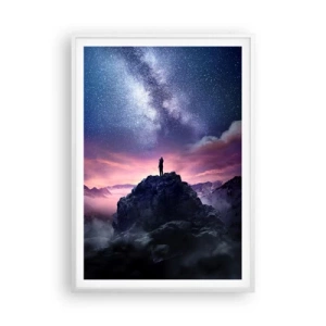 Poster in cornice bianca - E ha sentito la vita - 70x100 cm