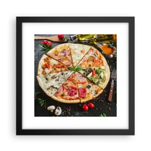 Poster in cornice nera - Ventaglio di gusti - 30x30 cm