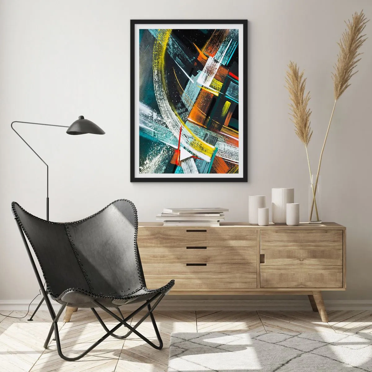Poster in cornice nera - L'energia del movimento - 30x40 cm
