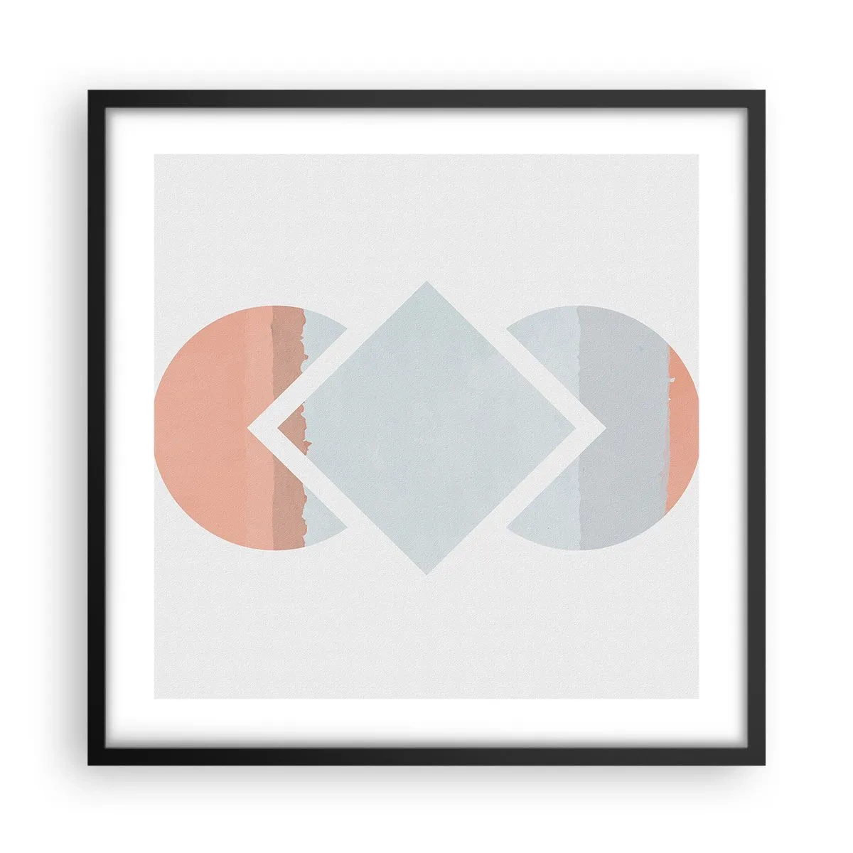 Poster in cornice nera - La situazione è chiara - 50x50 cm