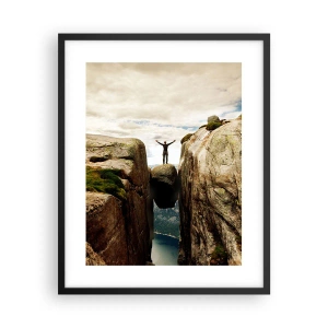 Poster in cornice nera - Come ti senti? - 40x50 cm