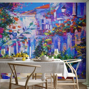 Fotomurali Premium Canvas - Impressionismo: stradina italiana - Città, Architettura, Italia - 250x175 cm