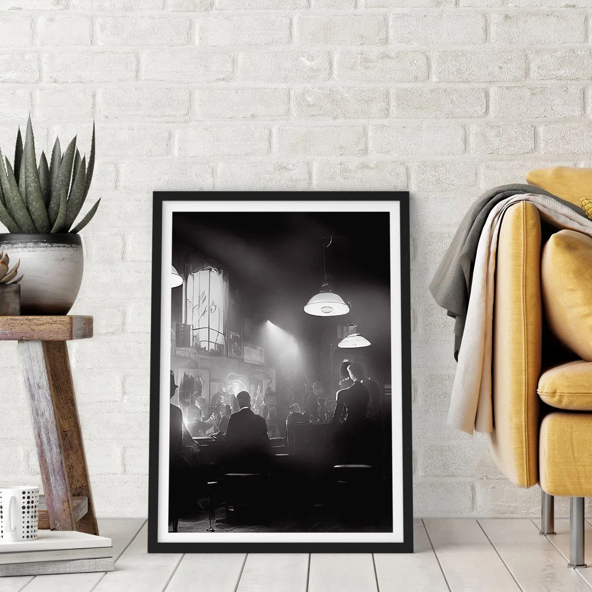 Poster in cornice nera - Nell'atmosfera jazz - 70x100 cm