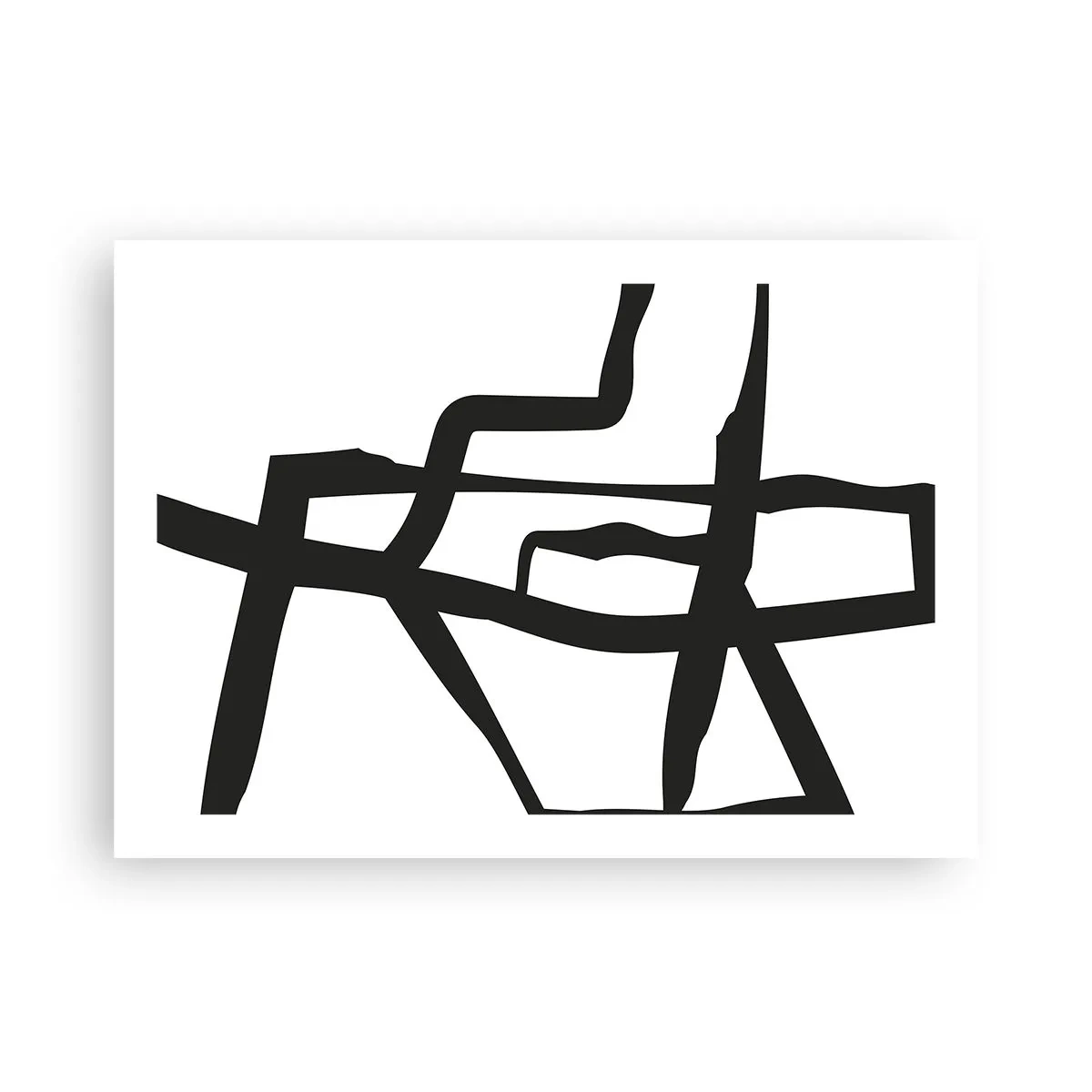 Poster - Struttura bianca e nera - 70x50 cm