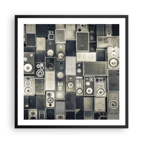 Poster in cornice nera - Armonia di suoni - 60x60 cm