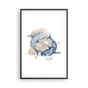 Poster in cornice nera - Amicizia o amore? - 61x91 cm