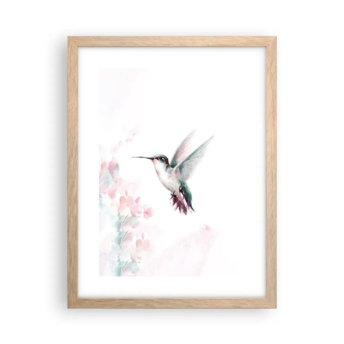 Poster in cornice rovere chiaro - Battito immobile - 30x40 cm