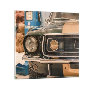 Quadro su vetro - Incontro con la leggenda - 30x30 cm