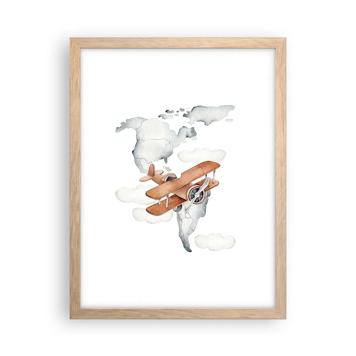 Poster in cornice rovere chiaro - Nello spirito dei pionieri - 30x40 cm