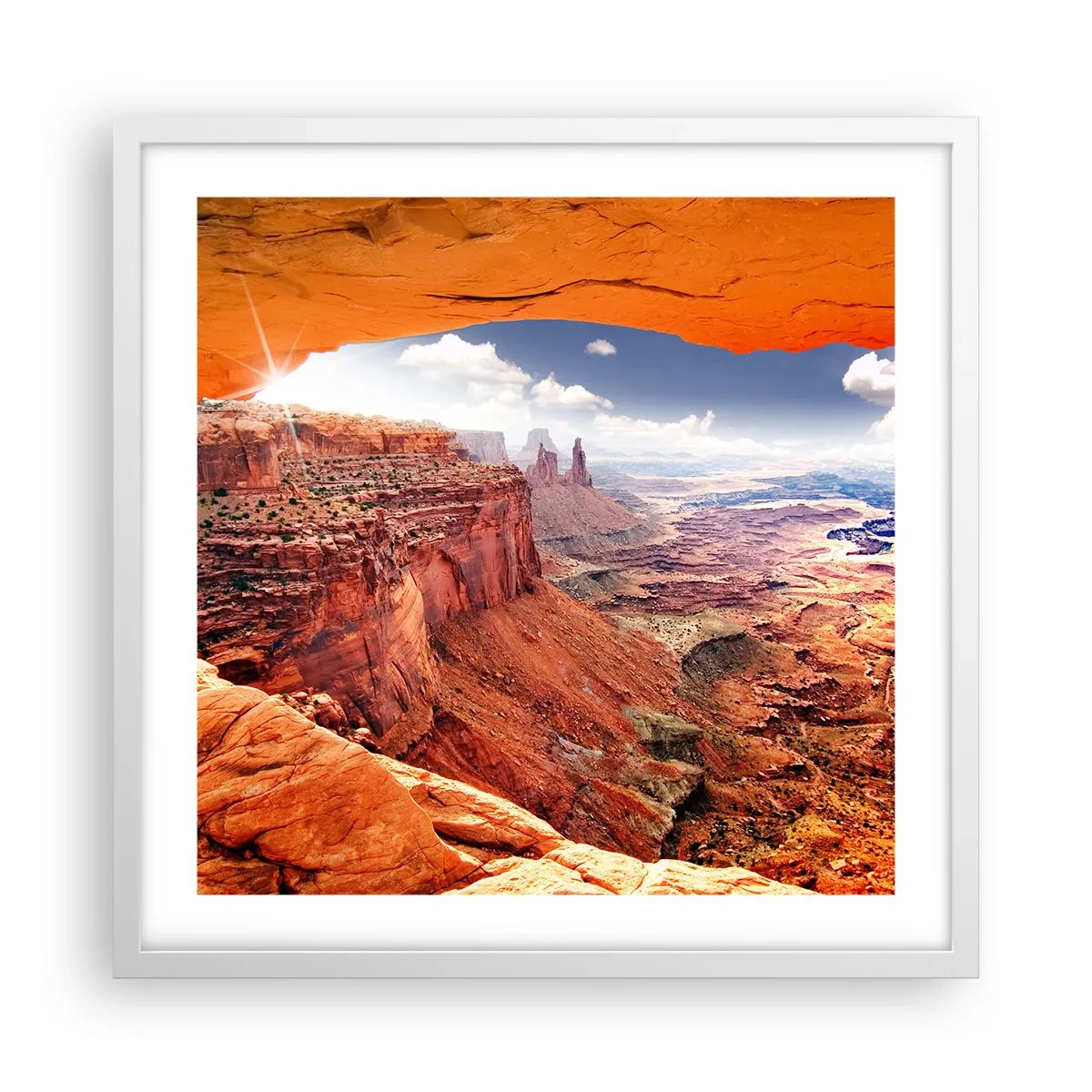 Poster in cornice bianca - Scolpiti dalla natura - 50x50 cm