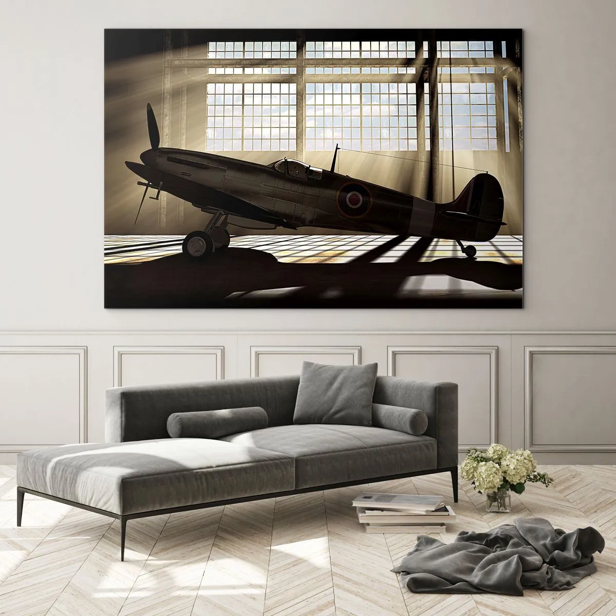 Quadro su vetro - Riposo del guerriero - 100x70cm - Il riposo del guerriero - Decorazione murale moderna per soggiorno e camera da letto ARTTOR