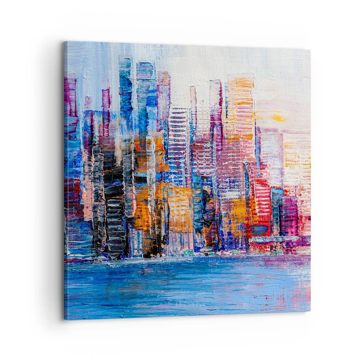 Quadro su tela - Stampe su Tela - Metropoli gioiosa - 60x60 cm