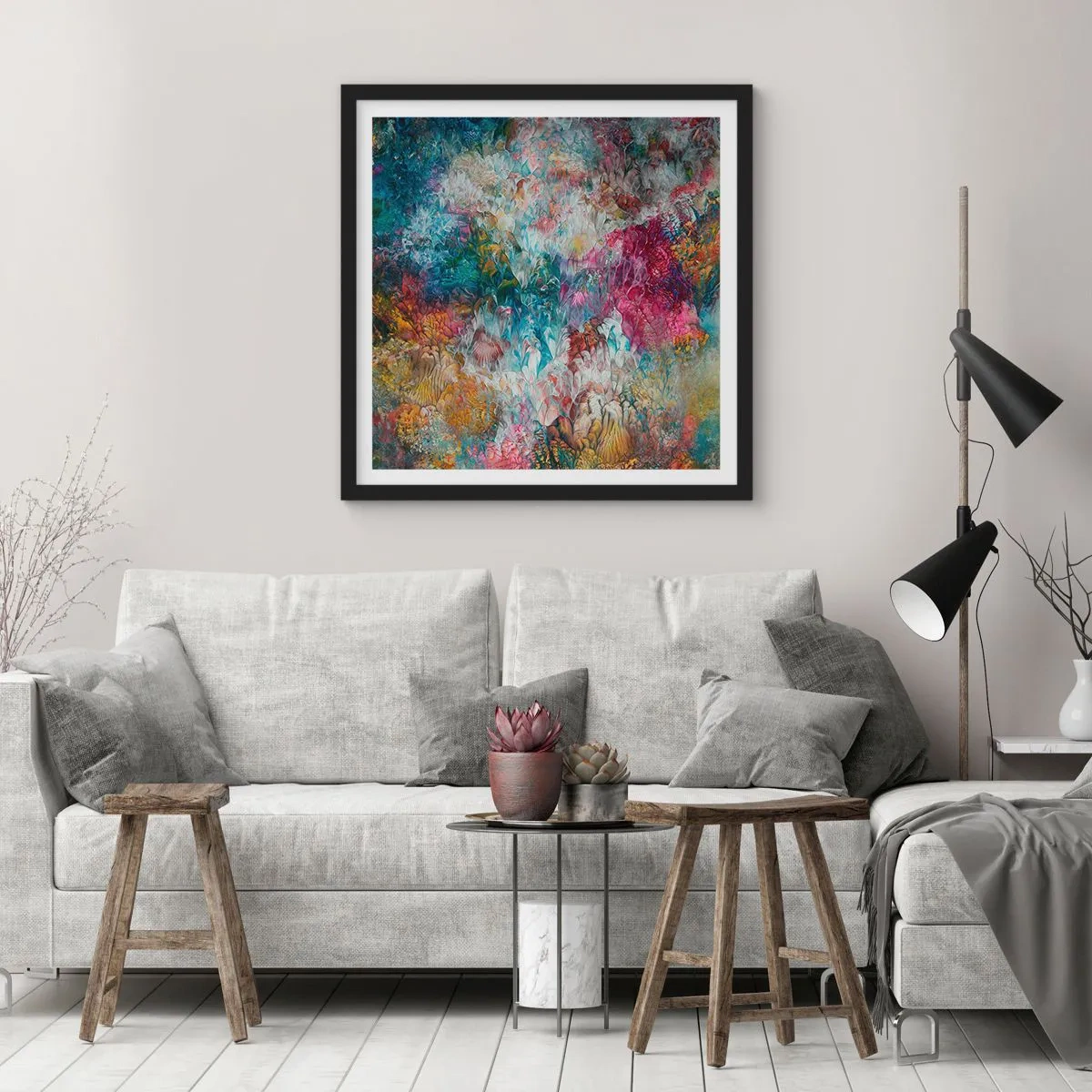 Poster in cornice nera - In piena fioritura - 40x40 cm