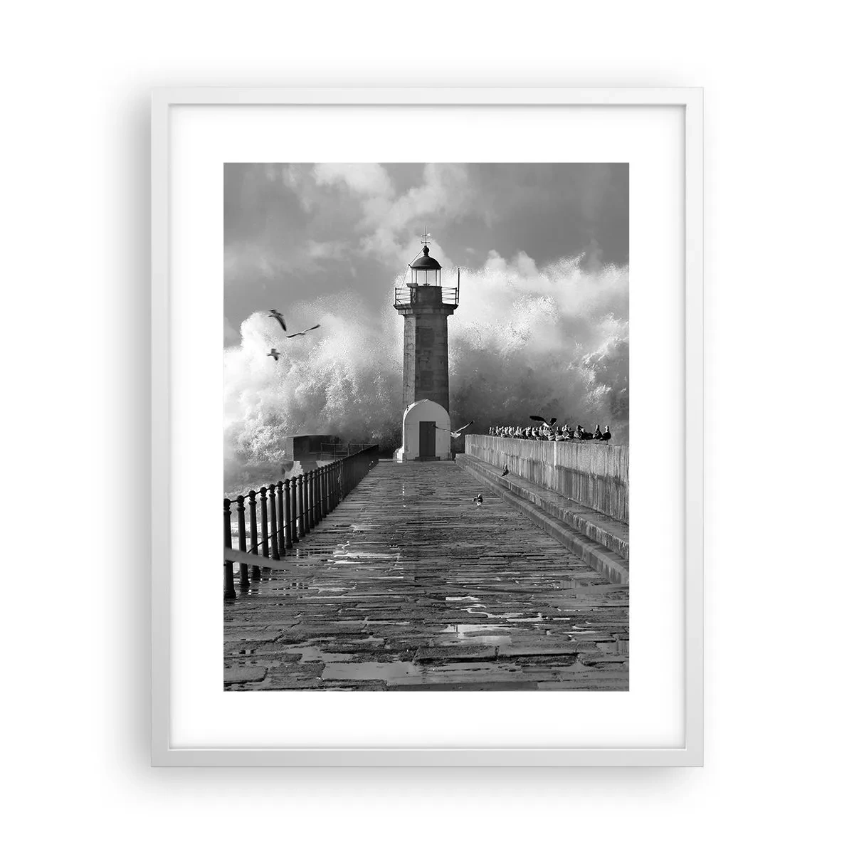 Poster in cornice bianca - Senza paura - 40x50 cm