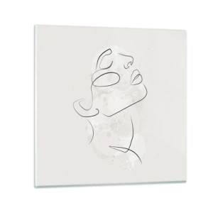 Quadro su vetro - Profilo di sogno - 30x30 cm