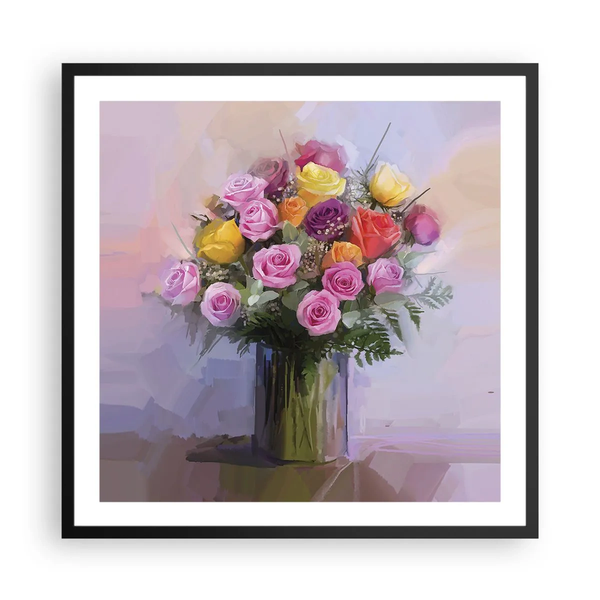 Poster in cornice nera - Bellezza immobile - 60x60 cm