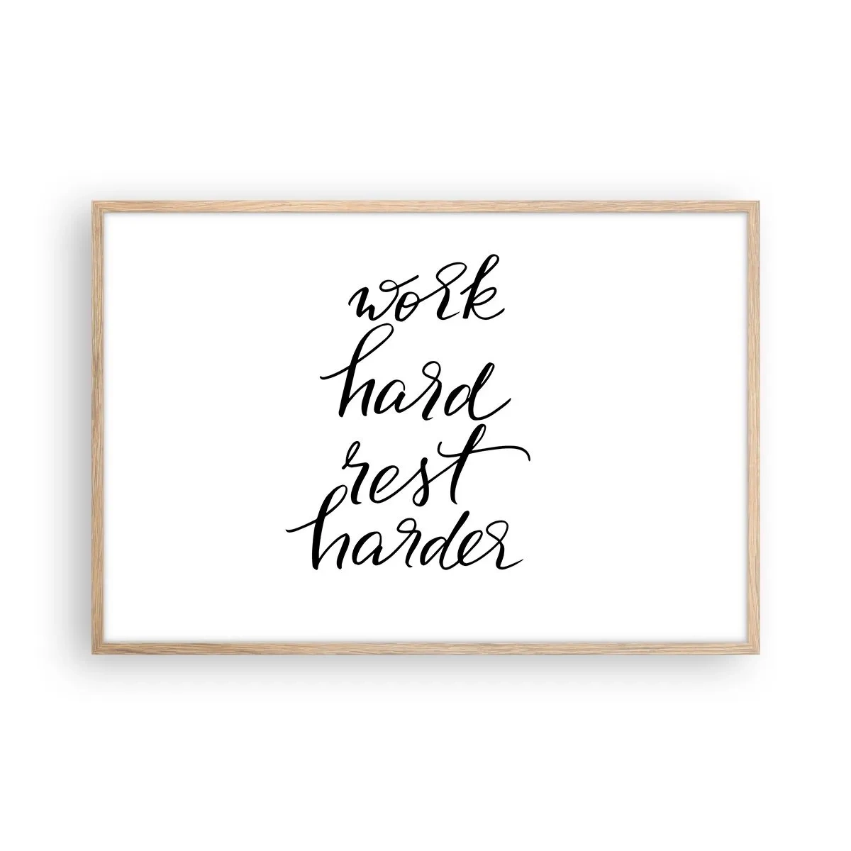 Poster in cornice rovere chiaro - L'equilibrio della vita - 91x61 cm