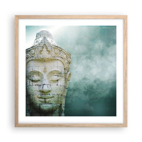 Poster in cornice rovere chiaro - Cercando la luce - 50x50 cm