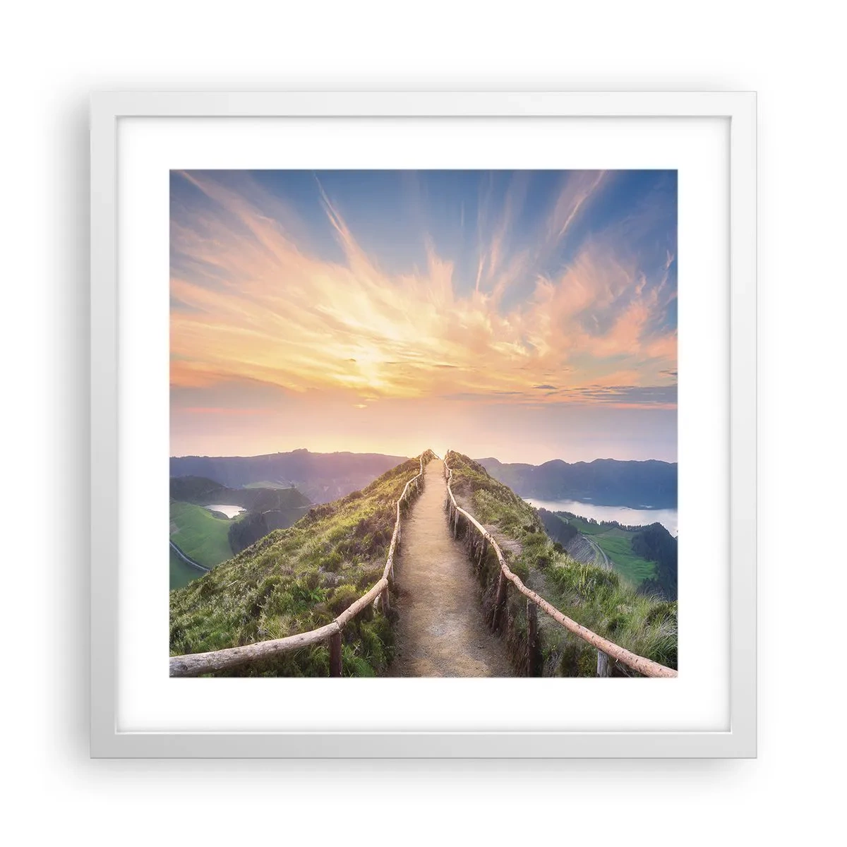 Poster in cornice bianca - Vicino al cielo - 40x40 cm