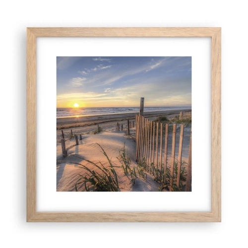 Poster in cornice rovere chiaro - Luci e ombre del vento - 30x30 cm