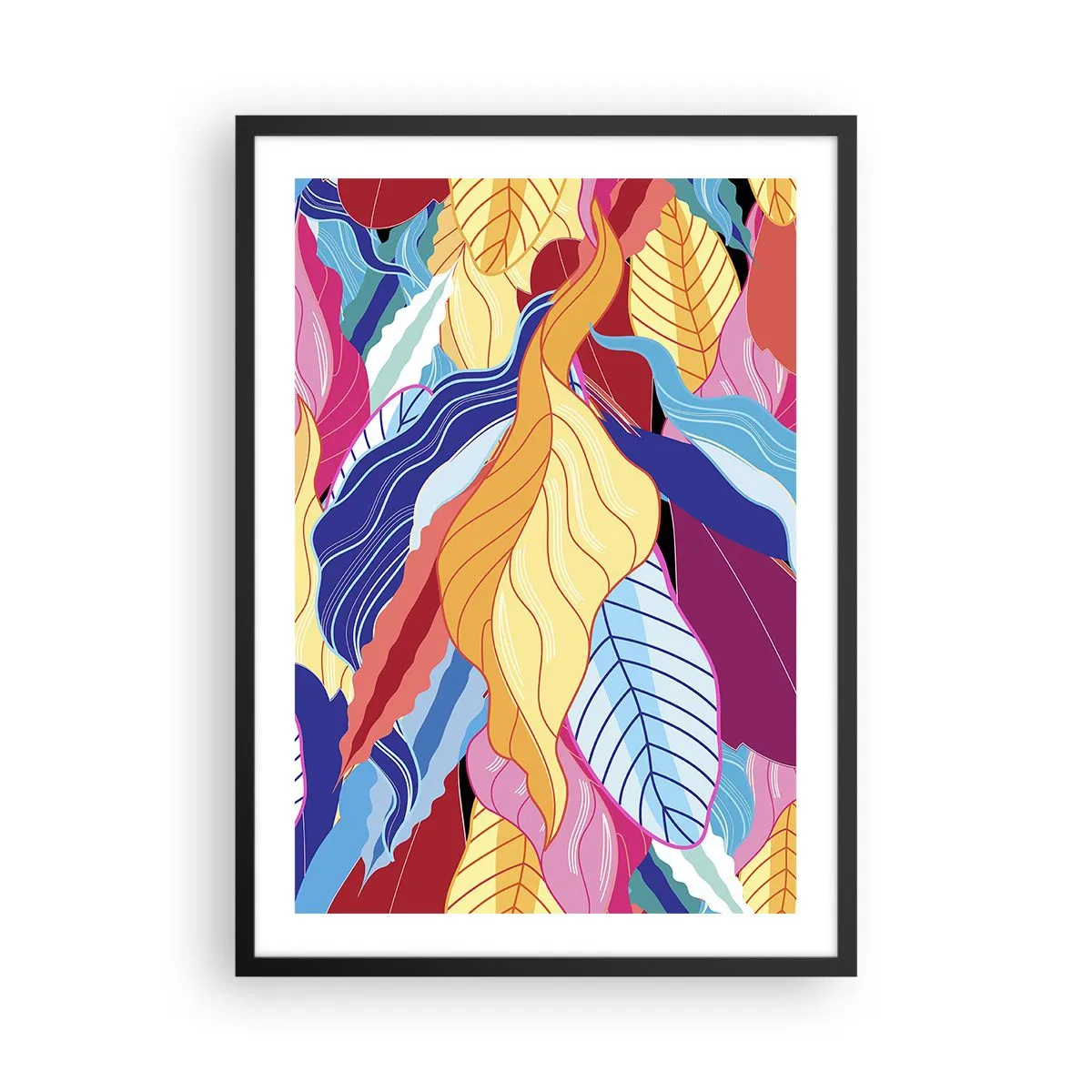 Poster in cornice nera - Disordine colorato - 50x70 cm