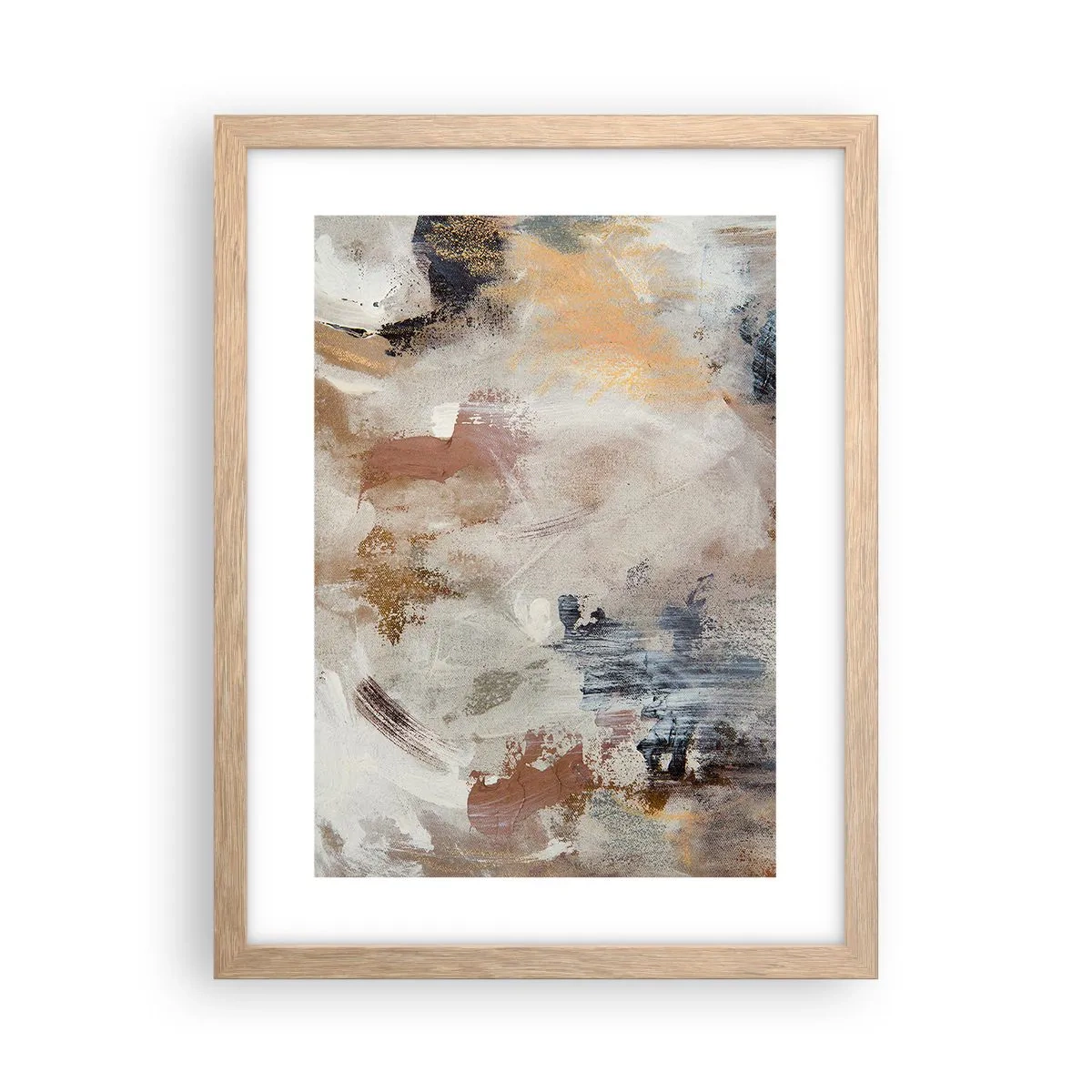 Poster in cornice rovere chiaro - Astrazione annebbiata - 30x40 cm