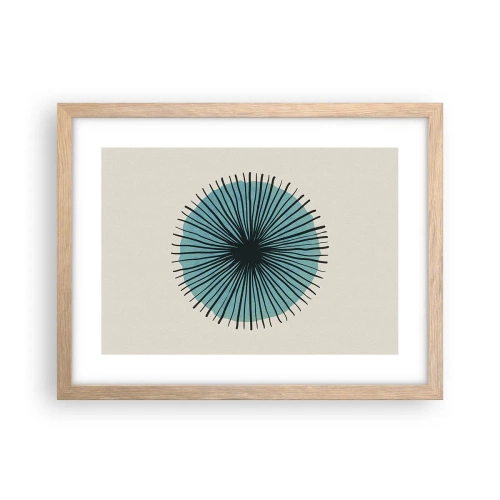 Poster in cornice rovere chiaro - Radiosamente nel blu - 40x30 cm