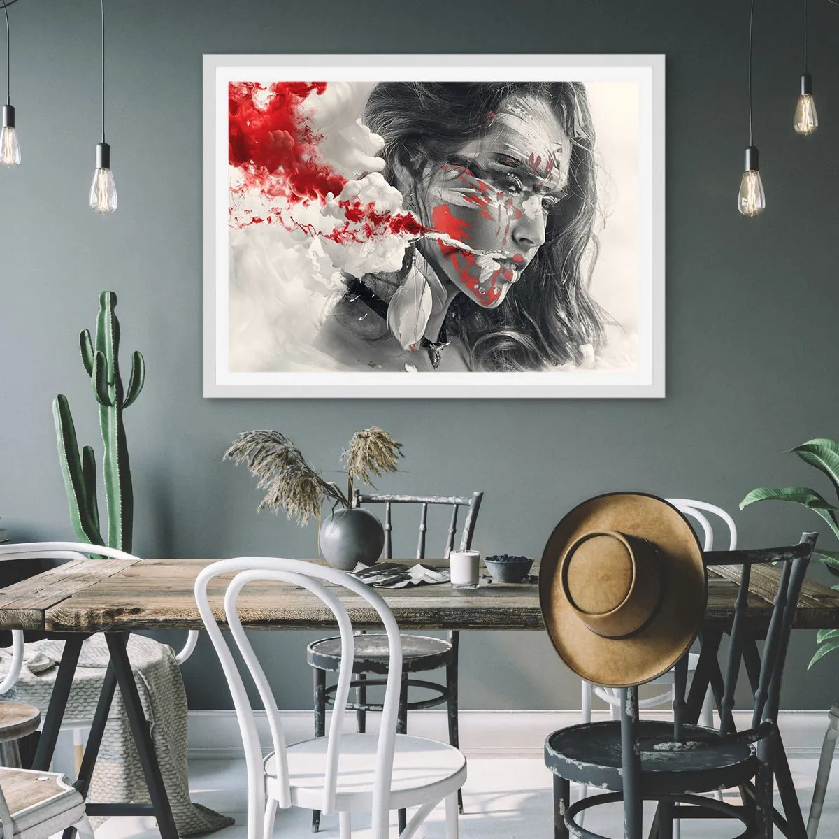 Poster in cornice bianca - Nei vapori dell'assurdo - 70x50 cm