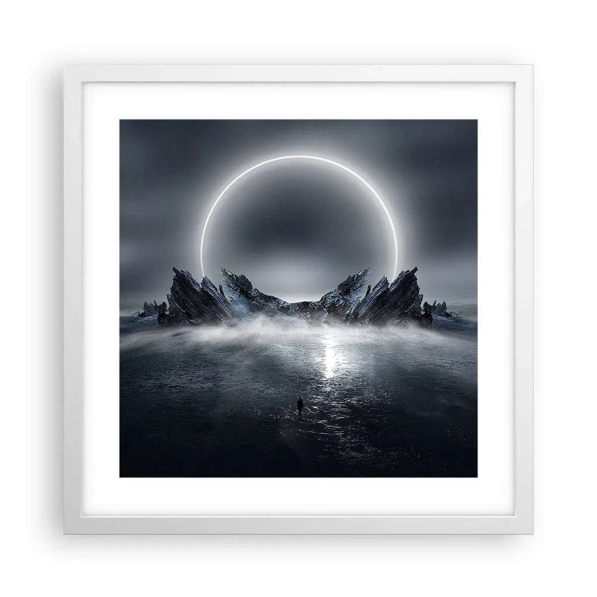 Poster in cornice bianca - La fine del racconto - 40x40 cm