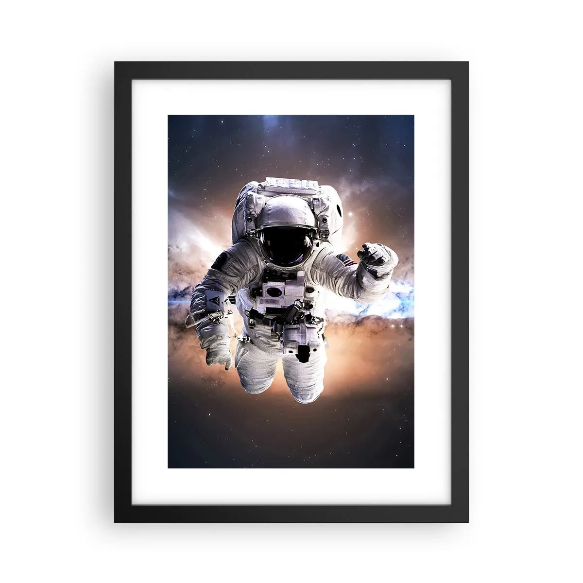 Poster in cornice nera - Saluti dal cosmo - 30x40 cm