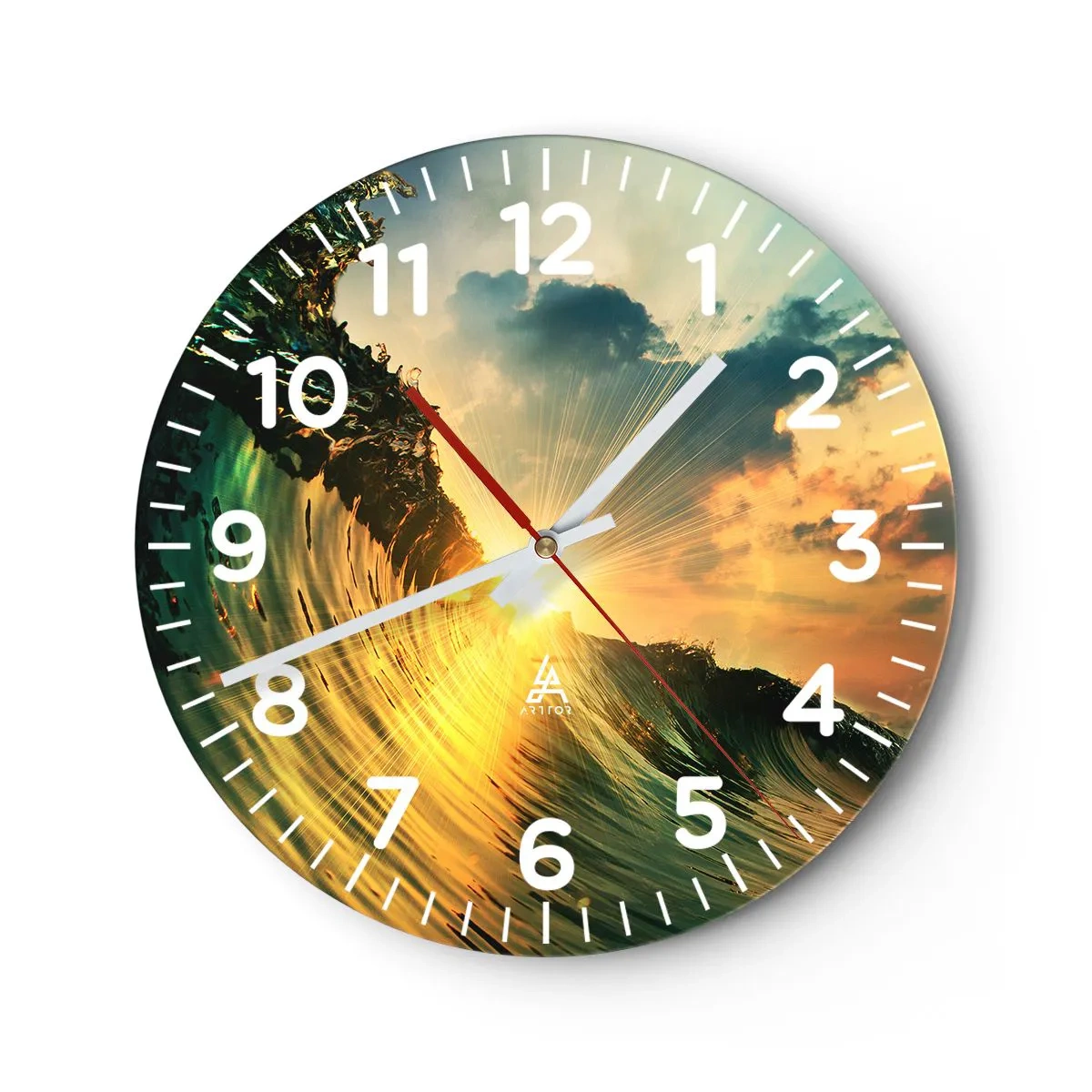 Orologio da parete - Orologio in Vetro - Surfista, dove sei? - 30x30 cm