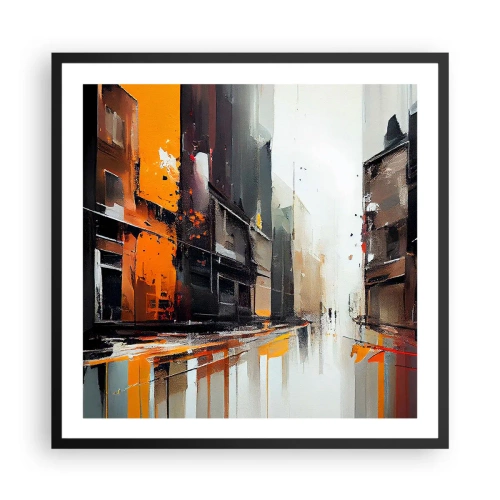 Poster in cornice nera - Un giorno di pioggia - 60x60 cm