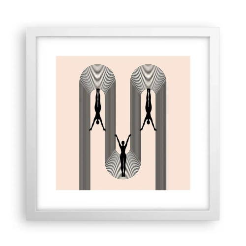 Poster in cornice bianca - Sottosopra - 30x30 cm