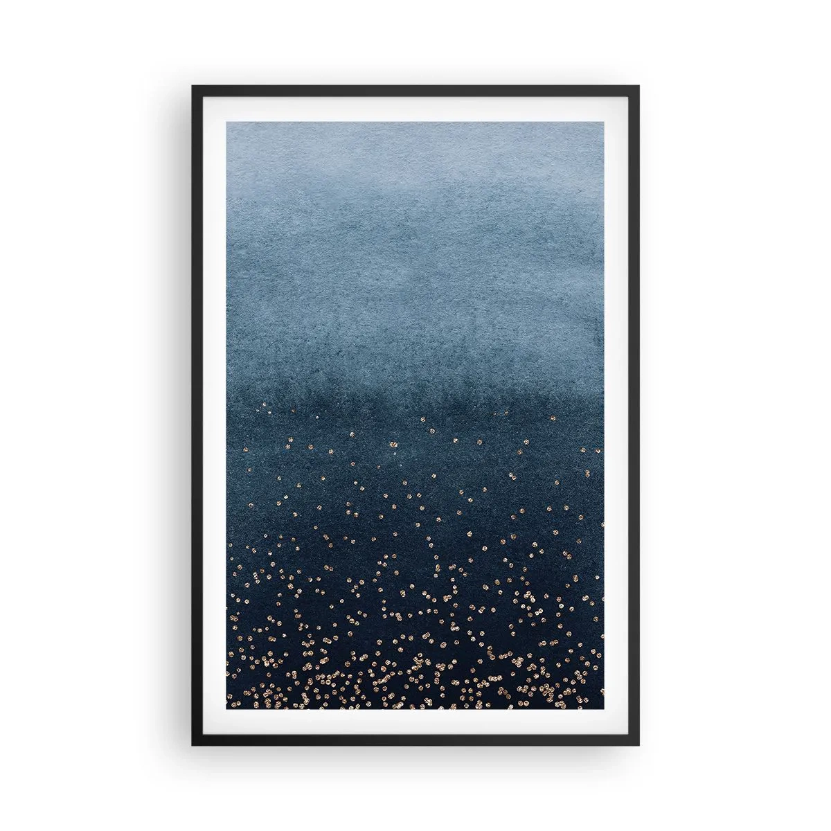 Poster in cornice nera - Composizione: fasi blu - 61x91 cm