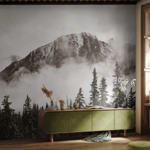 Fotomurali Premium Sand - Il sovrano di granito - Paesaggio, Montagne, foresta - 200x140 cm