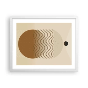 Poster in cornice bianca - Sull'origine delle figure geometriche - 50x40 cm