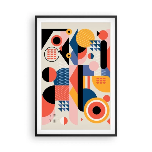 Poster in cornice nera - Composizione: divertiti - 61x91 cm