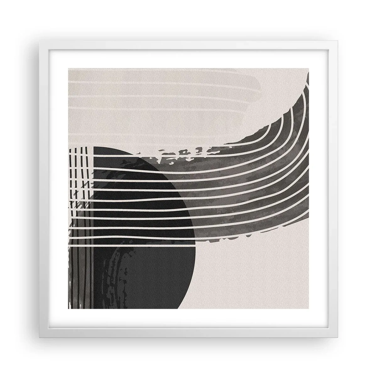 Poster in cornice bianca - Andata e ritorno - 50x50 cm