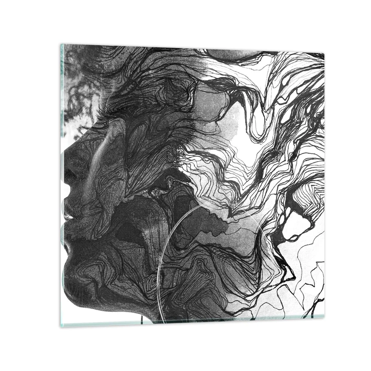 Quadro su vetro - Aggrovigliata nei sogni - 70x70 cm