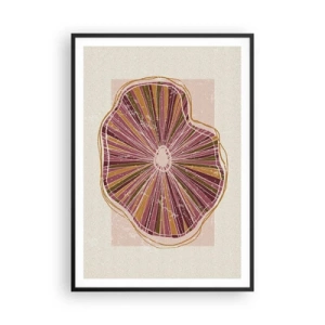 Poster in cornice nera - Astrazione raggiante - 70x100 cm