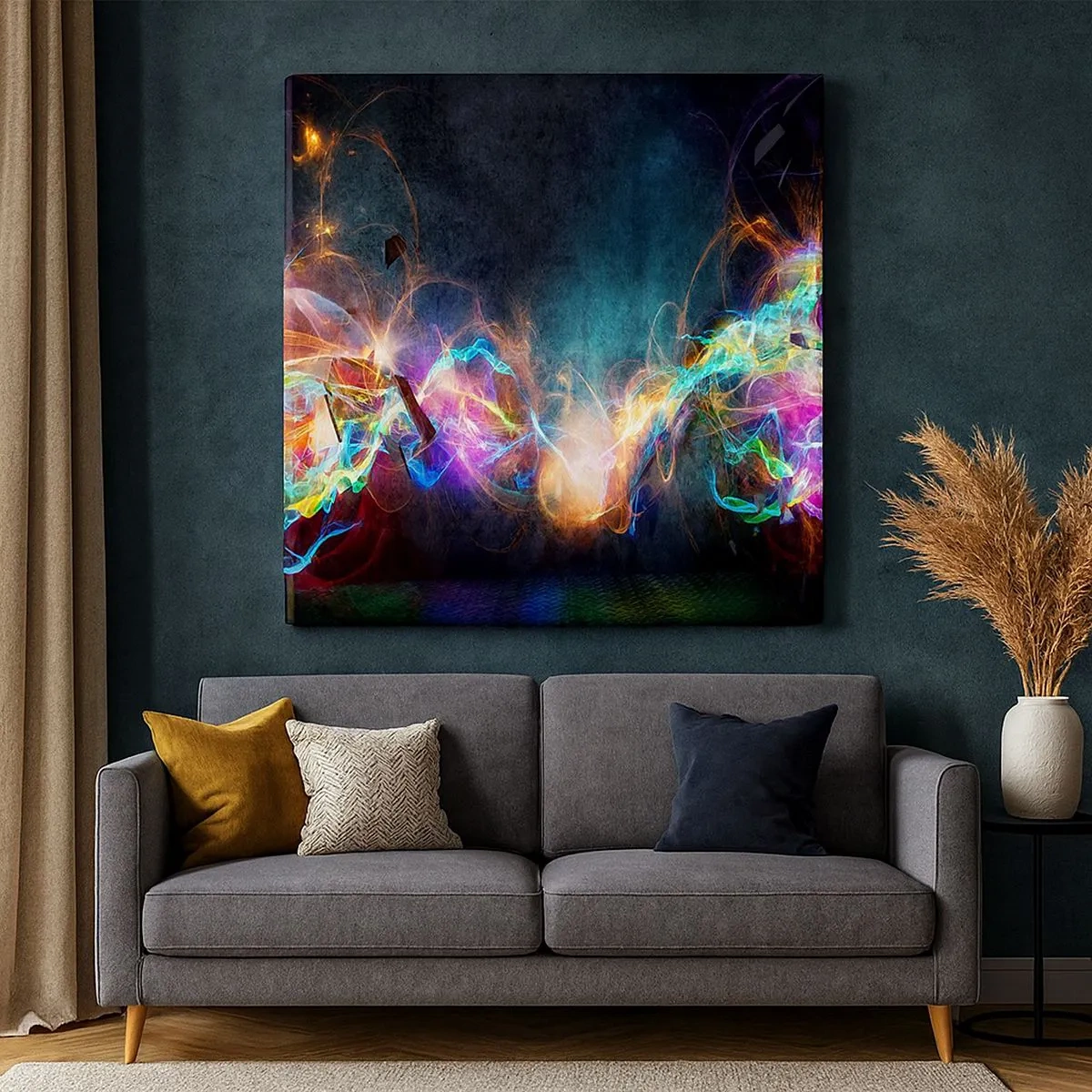 Quadro su tela - Stampe su Tela - Con gioia contro l'oscurità - 30x30 cm