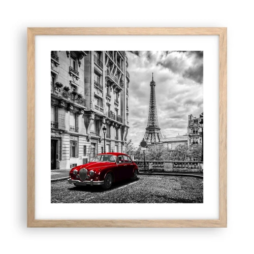 Poster in cornice rovere chiaro - Predatore in città - 40x40 cm