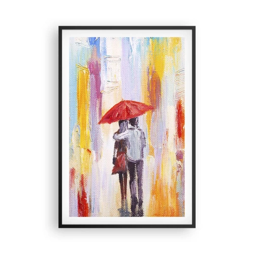 Poster in cornice nera - Che piova ancora - 61x91 cm