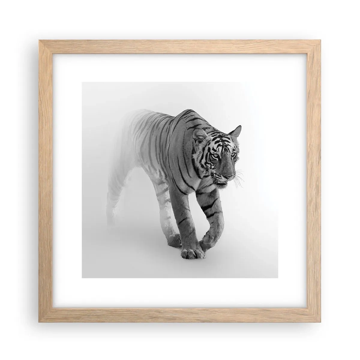 Poster in cornice rovere chiaro - Incantato nella nebbia - 30x30 cm