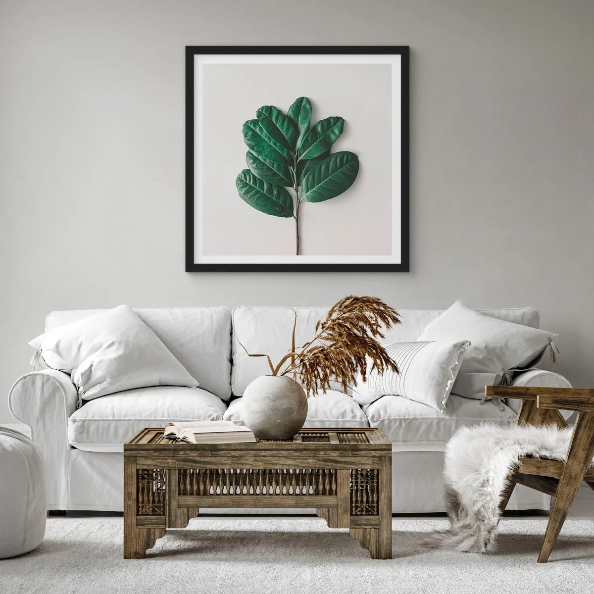 Poster in cornice nera - Il disegno della natura stessa - 50x50 cm