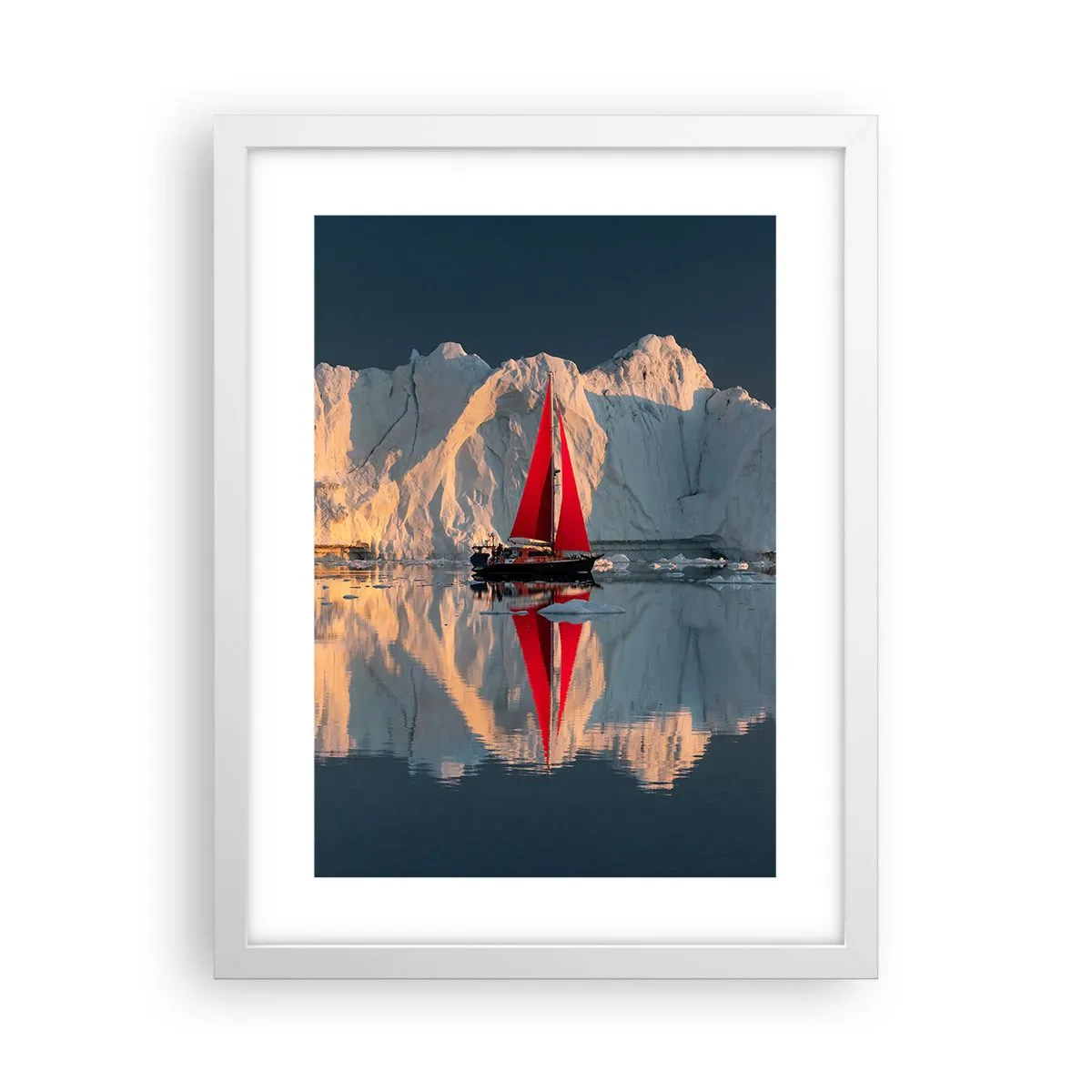 Poster in cornice bianca - Ai confini del mondo - 30x40 cm