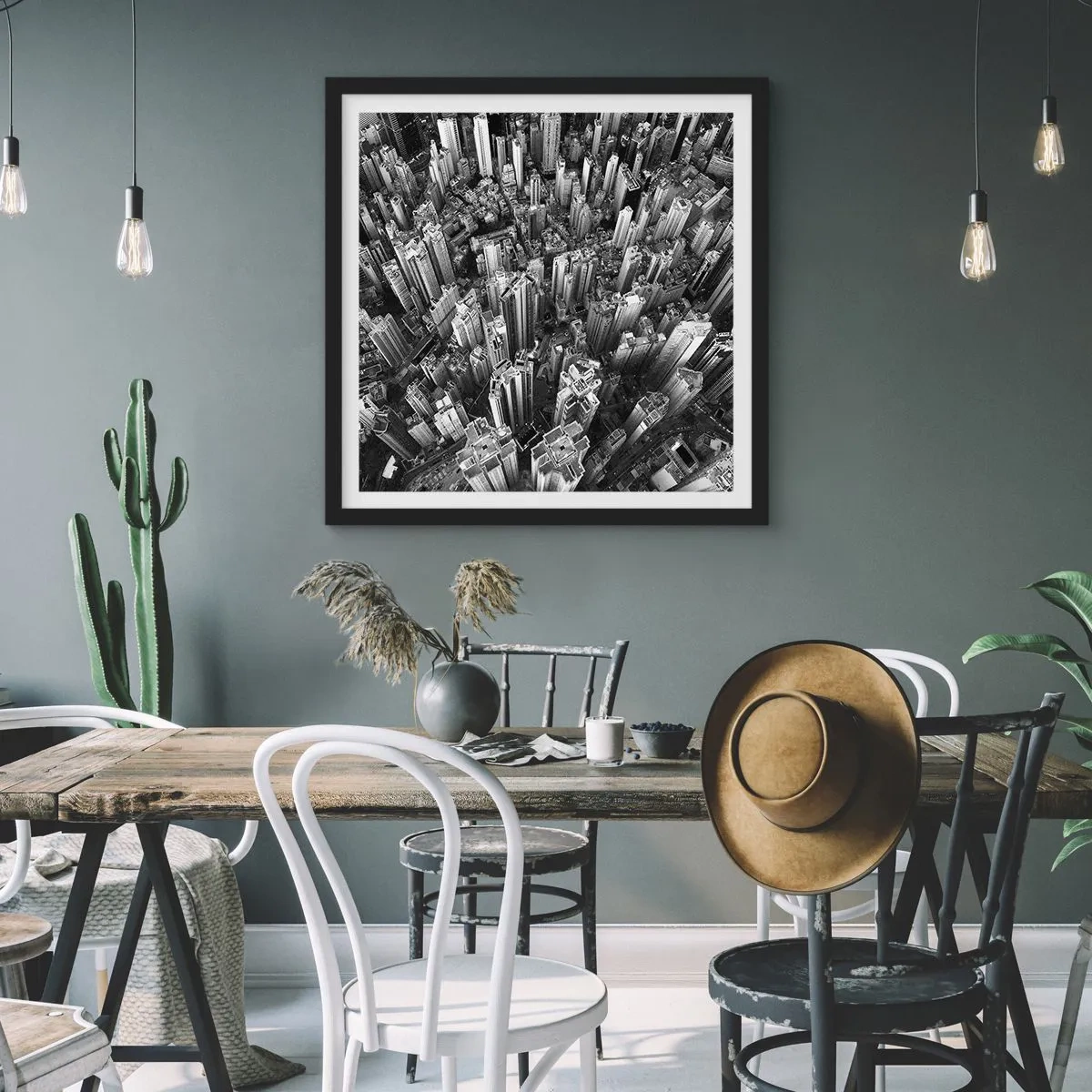 Poster in cornice nera - Ancora più in alto - 60x60 cm